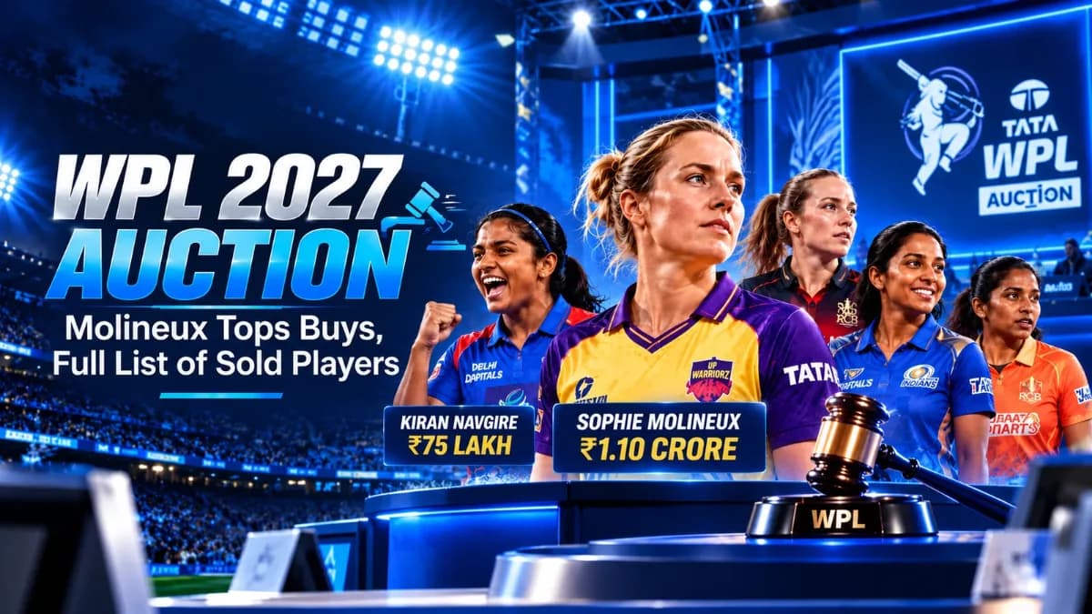 WPL 2027 Auction: Molineux Tops Buys, Full List of Sold Players